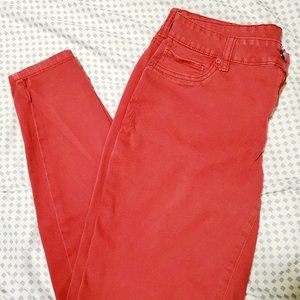 Maurices Red Skinny Jean Jeggings - Size L-R